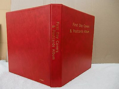 Best Postcard Collectors Album Photo Book & First Day Covers (Red)