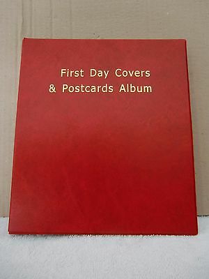 Best Postcard Collectors Album Photo Book & First Day Covers (Red)